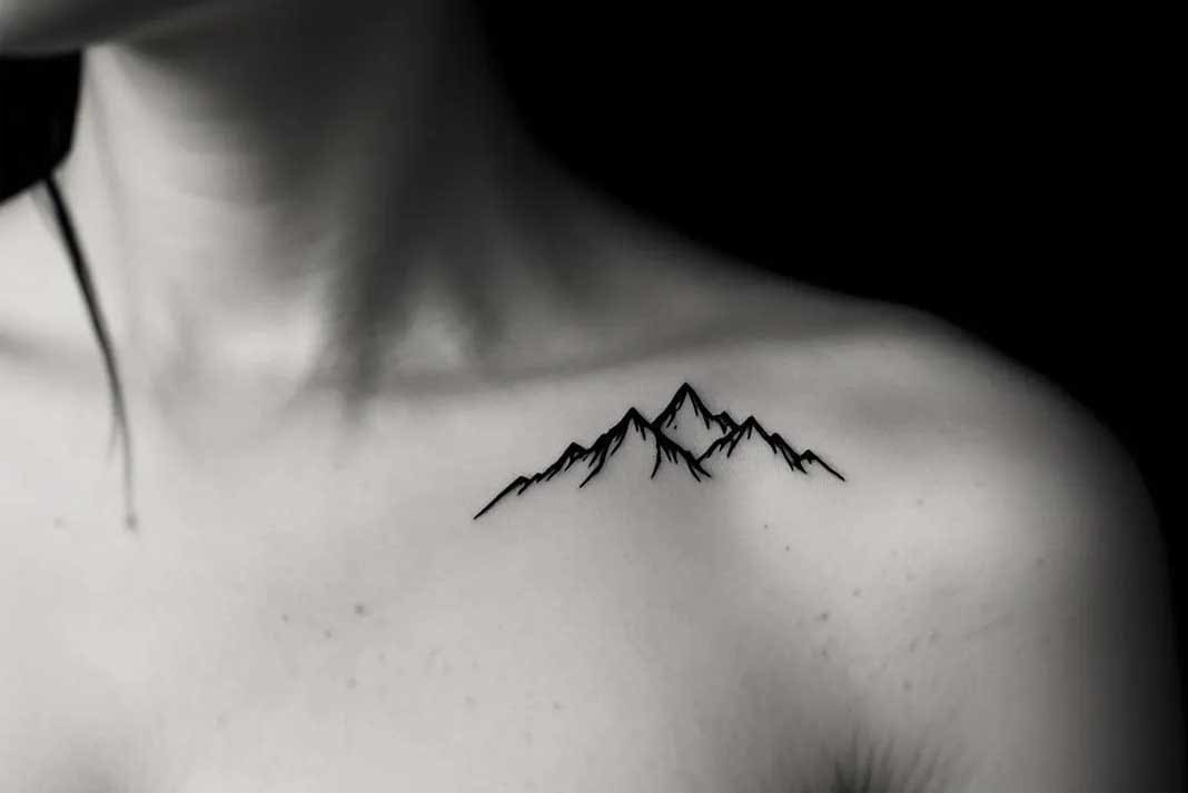 Mini Mountain Range Tattoo