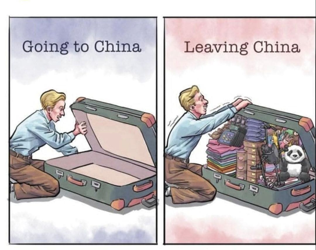 Going to China Leaving China Meme