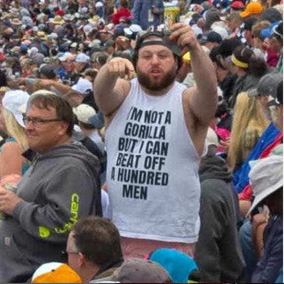 I am not a Gorilla but I can beat off a hundred men