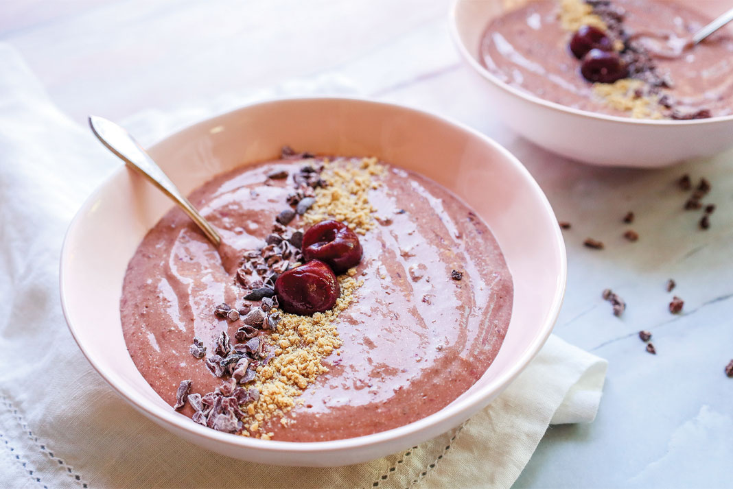 Chocolate Cherry Cheesecake Smoothie Bowl Recipe