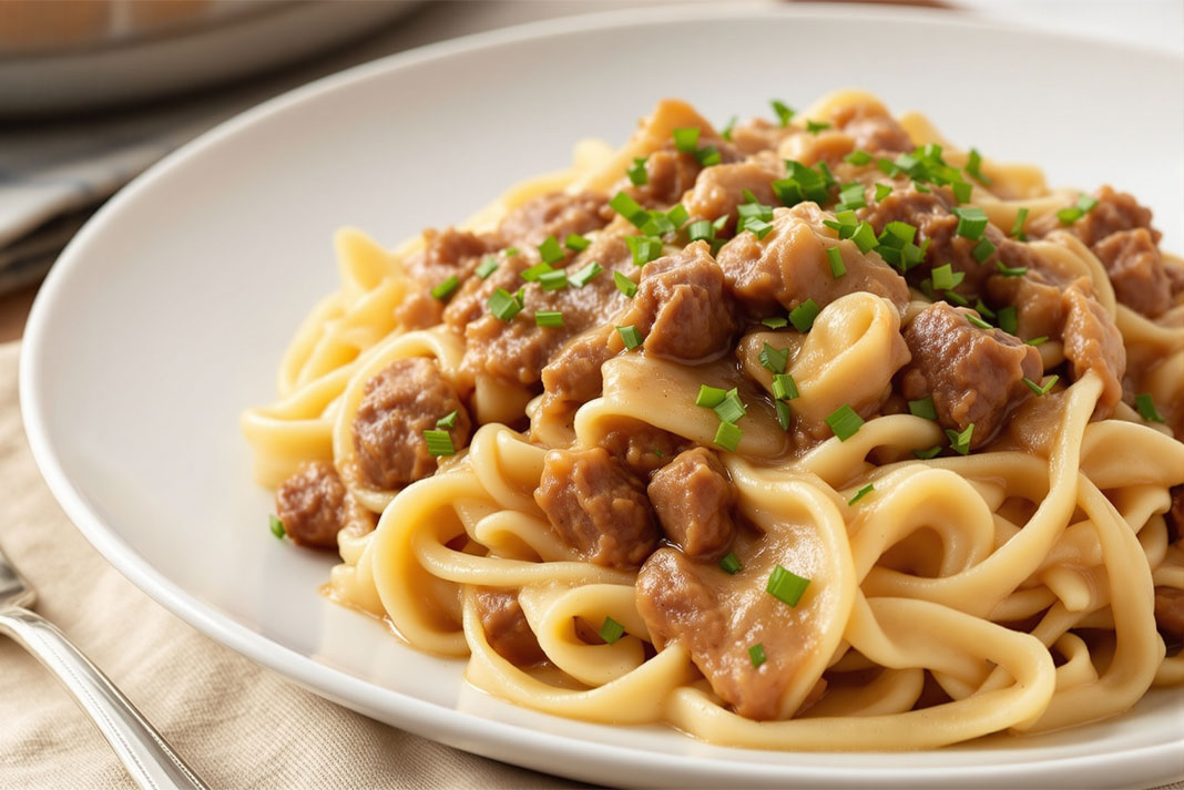 One Pot Beef Stroganoff Recipe